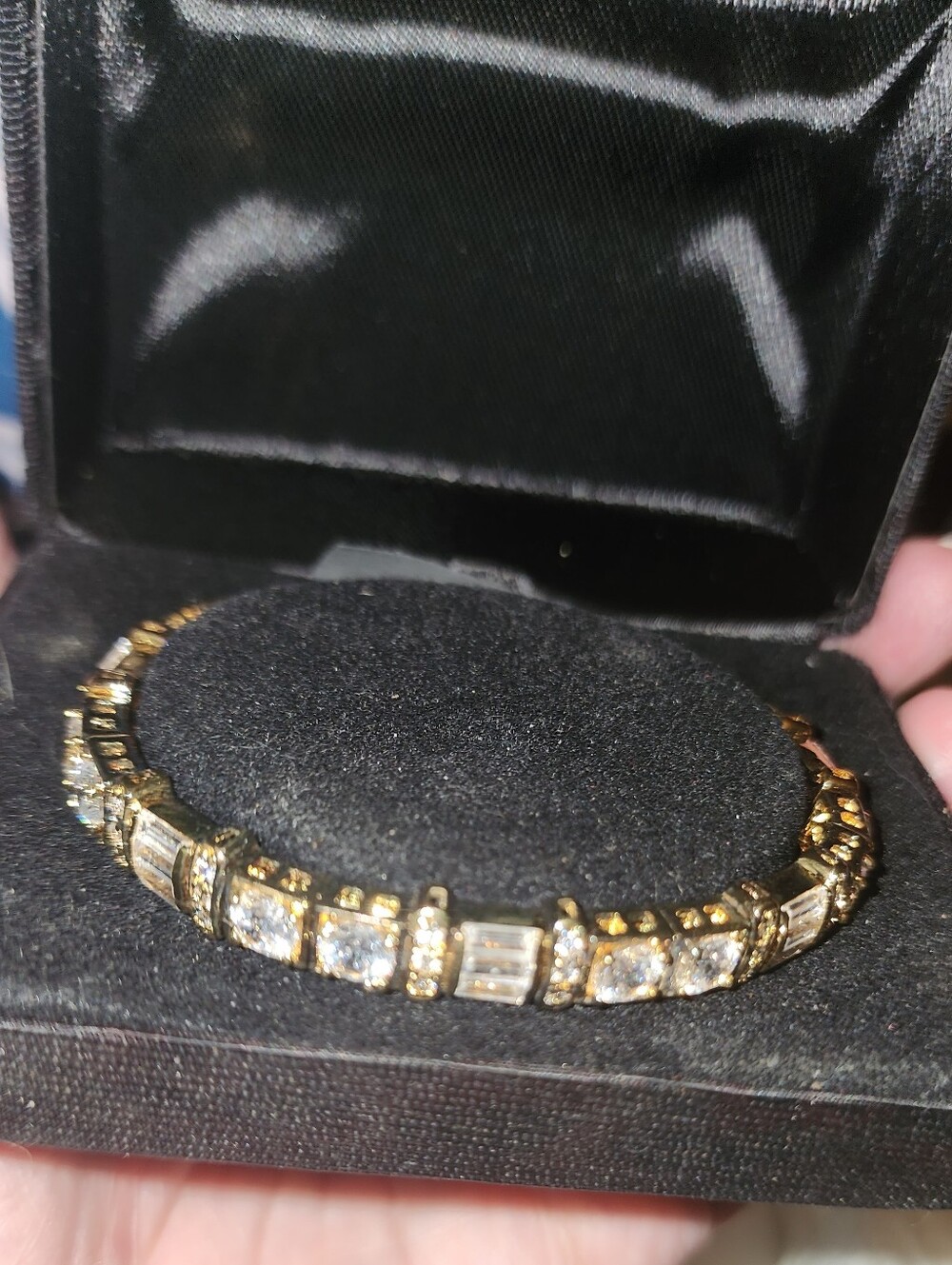 Victoria Wieck Sterling Silver Absolute (CZ) Round & Baguette Cuff  6.50" Length